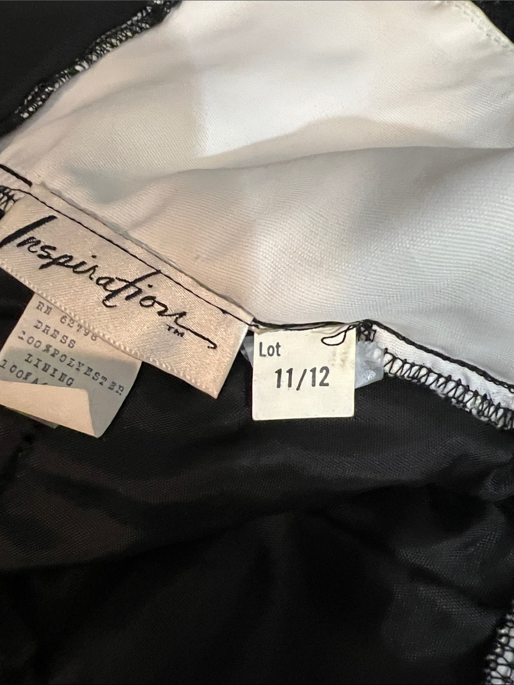 Black and Cream Lace Prom Dress with Satin Sash - Picture 8 of 8